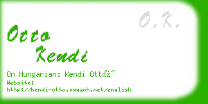 otto kendi business card